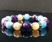 BRANSOLETKA KAMIEŃ CYTRYN AMETYST AKWAMARYN HEMATYT 10MM UNIKAT MODA 2026