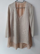 Bluzka sweterkowa beżowa wymiary opis firmy Zara knit