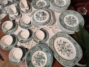 1. Westminster, zielony komplet obiadowy deserowy 