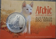1 DOLLAR AUSTRALIA 2017 "ARCHIE" SREBRO 999 UNCJA UNC