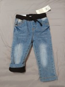 Spodnie jeansy ocieplane rozmiar 86