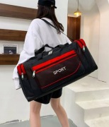 DUŻA TORBA SPORTOWA TRENINGOWA 25L CZARNA BAGAŻ NA SIŁOWNIĘ BASEN