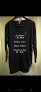 Armani Jeans włoski damski długi sweter / tunika wełniana, Rozmiar XL-XXL