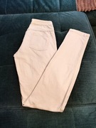 Nowe spodnie damskie jegginsy S 36 nude beż Vila jeansy Slim rurki push-up