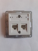 Gniazdo RJ45 Podwójne HAGER Polo Optima- Używane