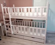 Łóżko drewniane piętrowe 