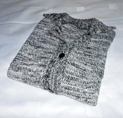 dzianinowy ciepły kardigan damski melanż 46/48