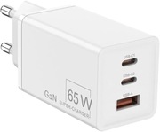 GaN Ładowarka USB-C USB-A 65W z 3 portami