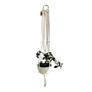 Wiszący kwietnik ze sznurka bawełnianego makrama boho 70cm