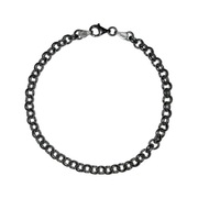 SREBRO 925 bransoletka rolo charms 18,5cm/4mm