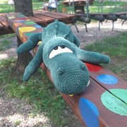 Krokodyl, maskotka handmade, szydełko