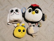 4 maskotki pluszaki Biedronka Gang Produkciakow Słodziaków