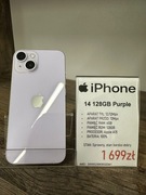 Smartfon Telefon Apple iPhone 14 128GB Purple stan bdb gwarancja
