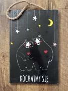 Tabliczka dekoracyjna z napisem 