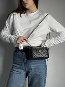 Chanel pikowana czarna skóra naturalna crossbody