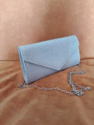 Torebka damska na łańcuszku, srebrna, nowa.