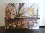 Obraz namalowany w stylu abstrakcyjnym