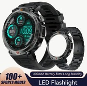 Smartwatch JELLOO męski sportowy Bluetooth z latarką LED IP67