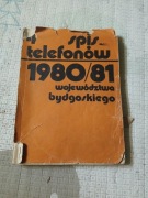 SPIS TELEFONÓW KSIĄŻKA TELEFONICZNA  WOJEWÓDZTWA BYDGOSKIEGO 1980/1981 WKŁ 