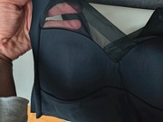 Biustonosz stanik czarny rozmiar L z siateczką