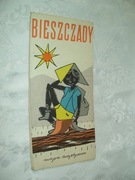 BIESZCZADY - MAPA TURYSTYCZNA - 1971