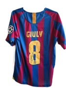 Ludovic Giuly koszulka z oryginalnym autografem FC Barcelona