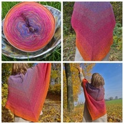 Chusta szydełkowa wzór mech