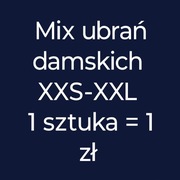 Mix ubrań damskich XXS-XXL 1 sztuka = 1 zł 