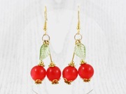 Native Bloom kolczyki WIŚNIE wisienki vintage boho retro PREZENT NA142