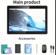 Tablet 10,1 cala Android 13 RAM 6GB ROM 256GB Klawiatura Etui 