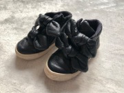 Zara botki jesień wiosna granatowe kokardki modne 23 15 cm