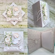 Ręcznie robiona kartka na Chrzest, personalizowana w pudełku