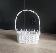 Koszyk biały wiklinowy