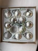 BOMBKI CHOINKOWE 4CM SZKLANE POLSKIE PRL MIX