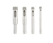 Zestaw diamentowy - 4 szt. wierteł do otworów w twardych materiałach