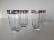 szklanki Tchibo 350 ml, platynowy dekor, komplet 4 szt.