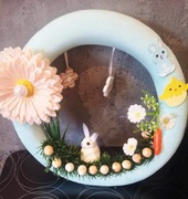 Wianek wielkanocny na drzwi plus makrama