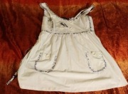 George 40 biała bawełniana sukienka folk rustical style