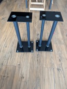 Podstawki pod głośniki vidaXL czarne 2 szt