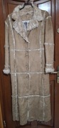 Płaszcz, kożuch z futerkiem, XL.