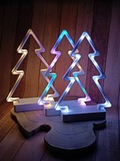 Białe choinki 3d LED 