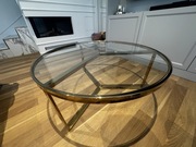 Stolik kawowy, szklany, 90x40