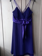 Sukienka na ramiączkach satyna i szyfon rozmiar 38