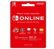 NINTENDO Switch ONLINE 12 Miesięcy (1 ROK) Cyfrowy KOD KLUCZ