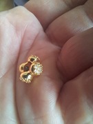 nowa zawieszka z cyrkoniami do bransoletki średnica 1,2 cm