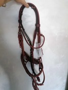 Ogłowie KIEFFER COB Swarovski nowe Leonie brązowe