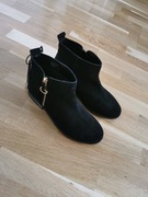 Jesień Botki next nowe zamszowe czarne roz. 37