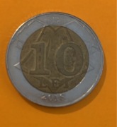 Mołdawia . 10 lei. Moneta. 2018 rok.