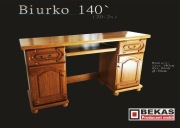 Klasyczne Biurko 140` (2s-2D) Dąb Rustiklany Producent BEKAS Meble 