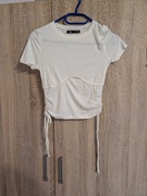 Damska biała koszulka SINSAY rozmiar XS